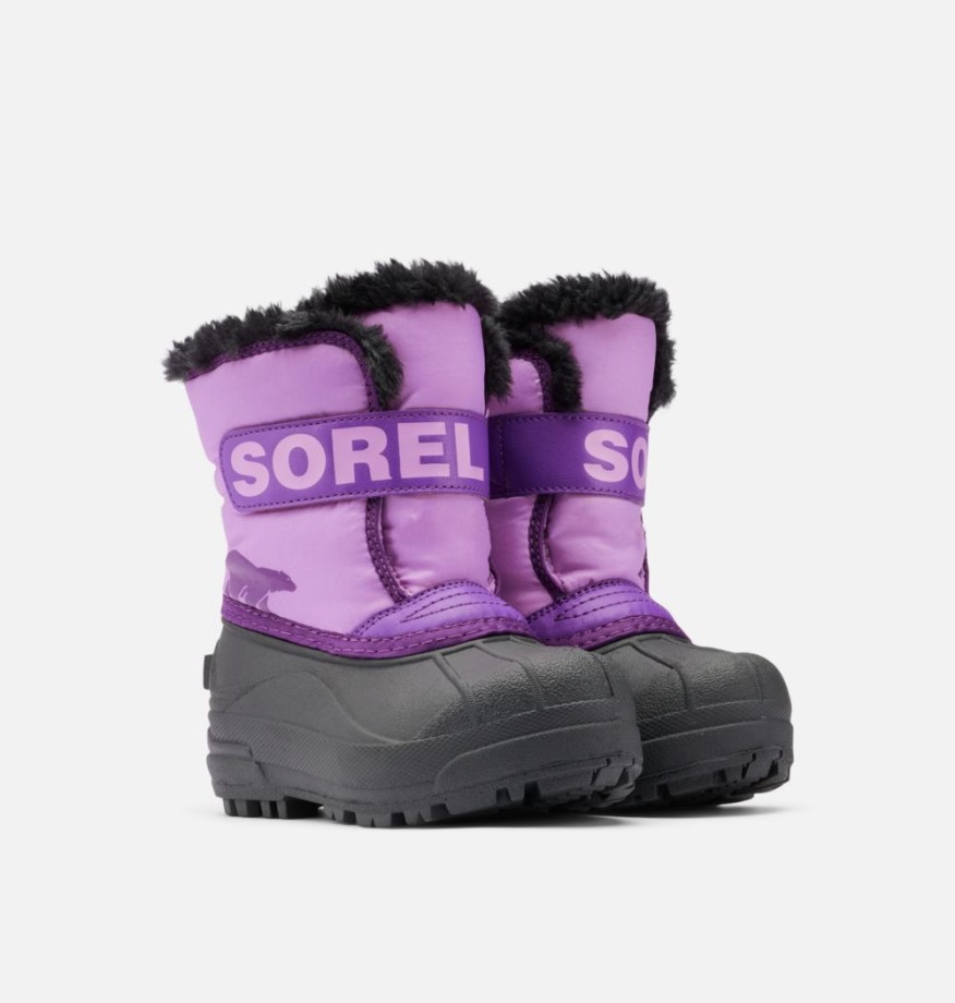 Botte De Commandeur De Neige Pour Enfant Sorel Belgique Gumdrop-violet Violet