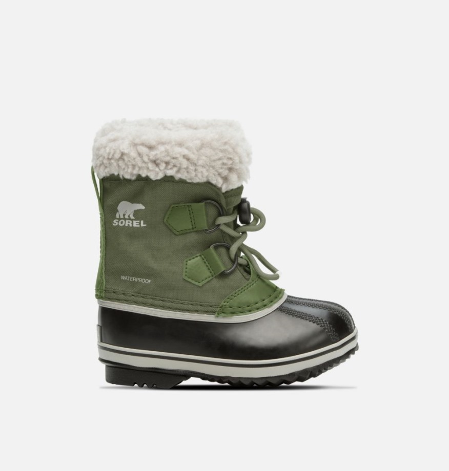 Randonneur Vert Sorel Belgique Bottes En Nylon Yoot Pac Pour Enfants