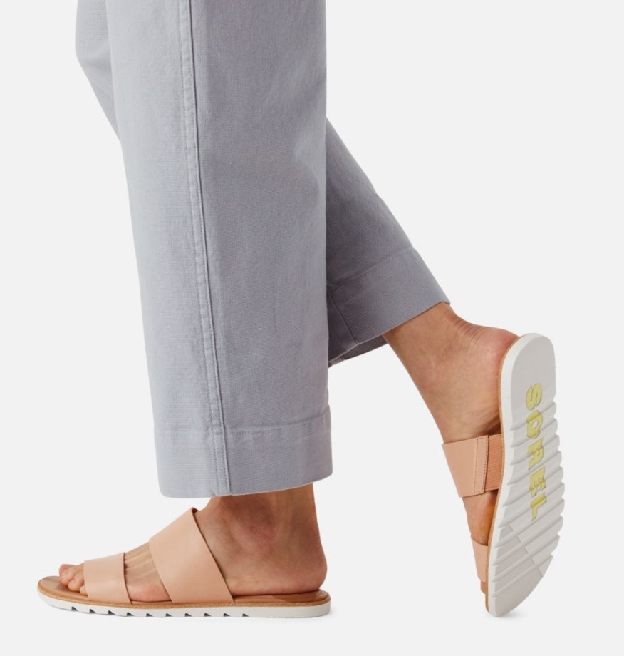 Sandale à Glissière Ella Ii Pour Femme Sorel Belgique Beige Honnête