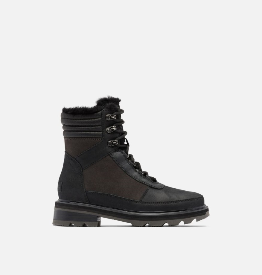 Sorel Belgique Lennox Lace Cosy Stkd Boot Jet-black