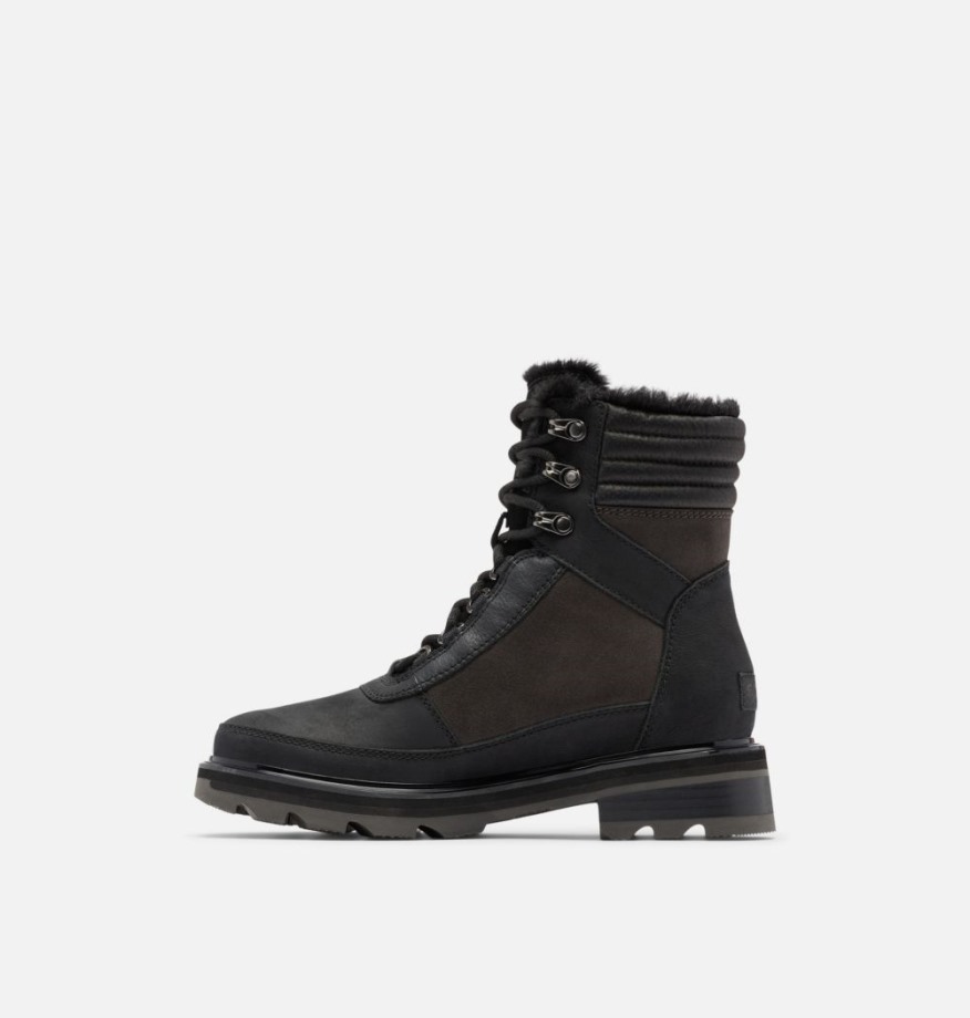 Sorel Belgique Lennox Lace Cosy Stkd Boot Jet-black