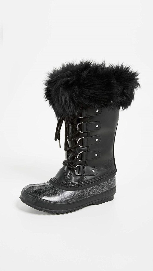 Joan Of Arctic Lux Shearling Cuff Sorel Bottes Sorel Belgique Noir