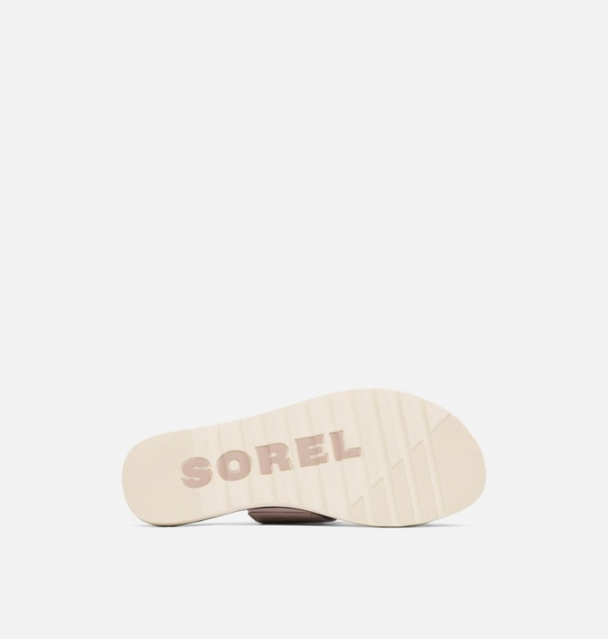 Sorel Belgique Ella Ii Slide Sandale Femme Mauve Vapeur