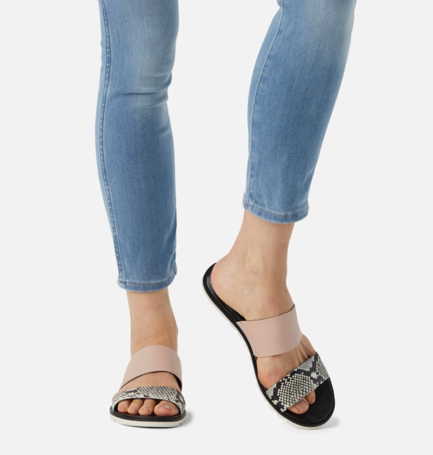 Sorel Belgique Ella Ii Slide Sandale Femme Mauve Vapeur