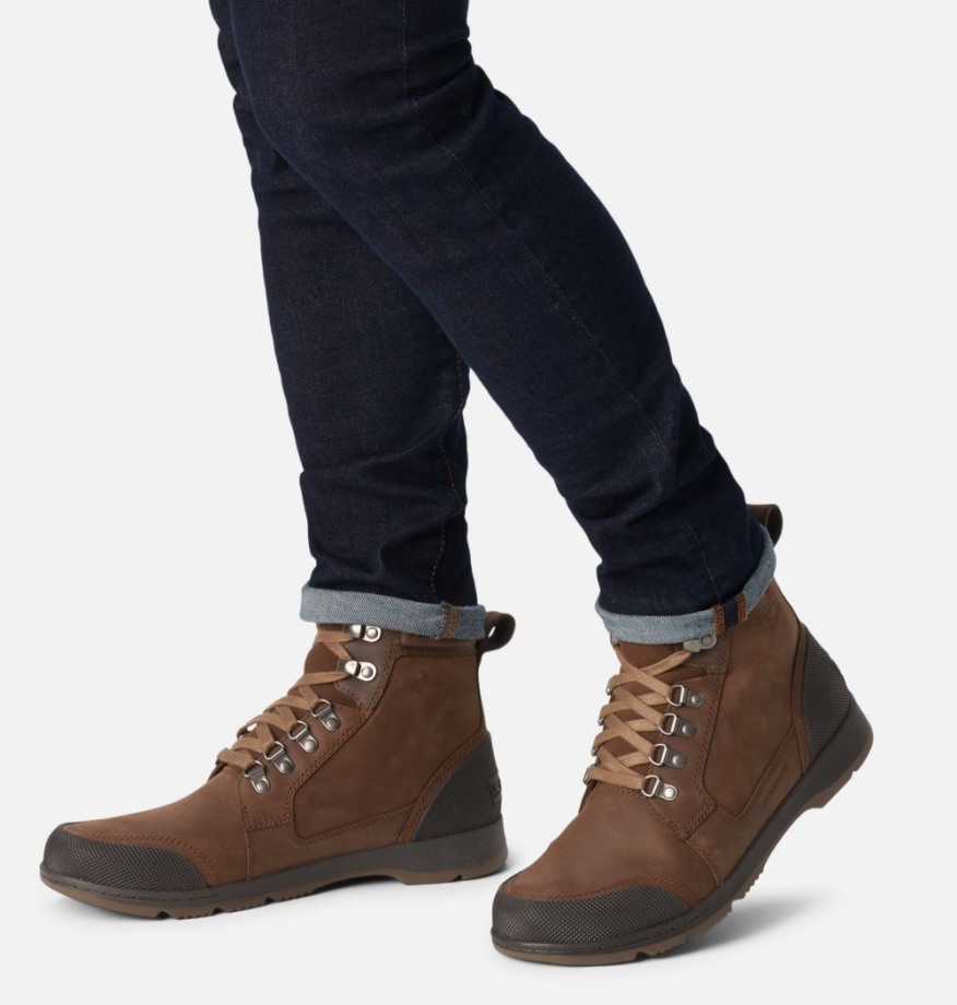 Sorel Belgique Tabac-Noir Ankeny II Mid Botte Imperméable Homme