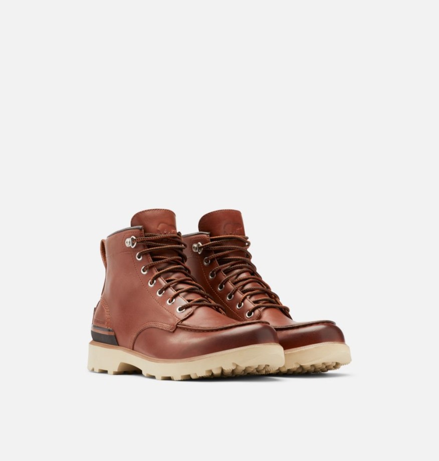 Sorel Belgique Botte Mocassin Caribou Caramel Foncé Pour Homme