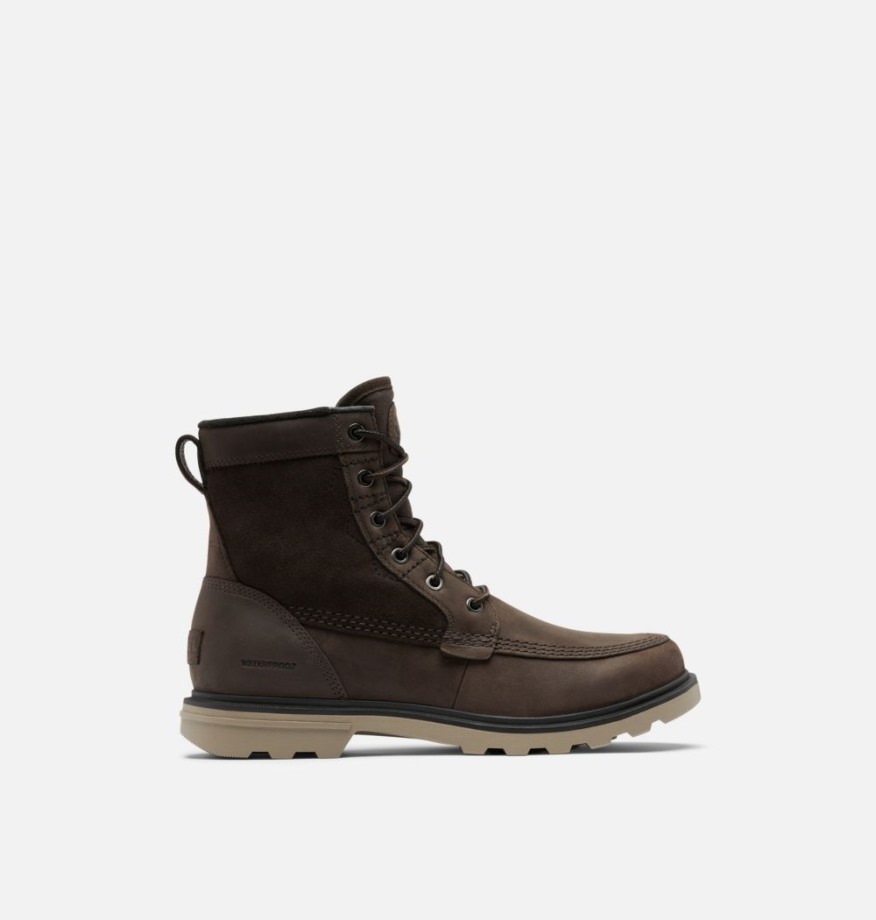 Sorel Belgique Bottes D'hiver Imperméables Carson Storm Ii Brun Noirci Pour Hommes