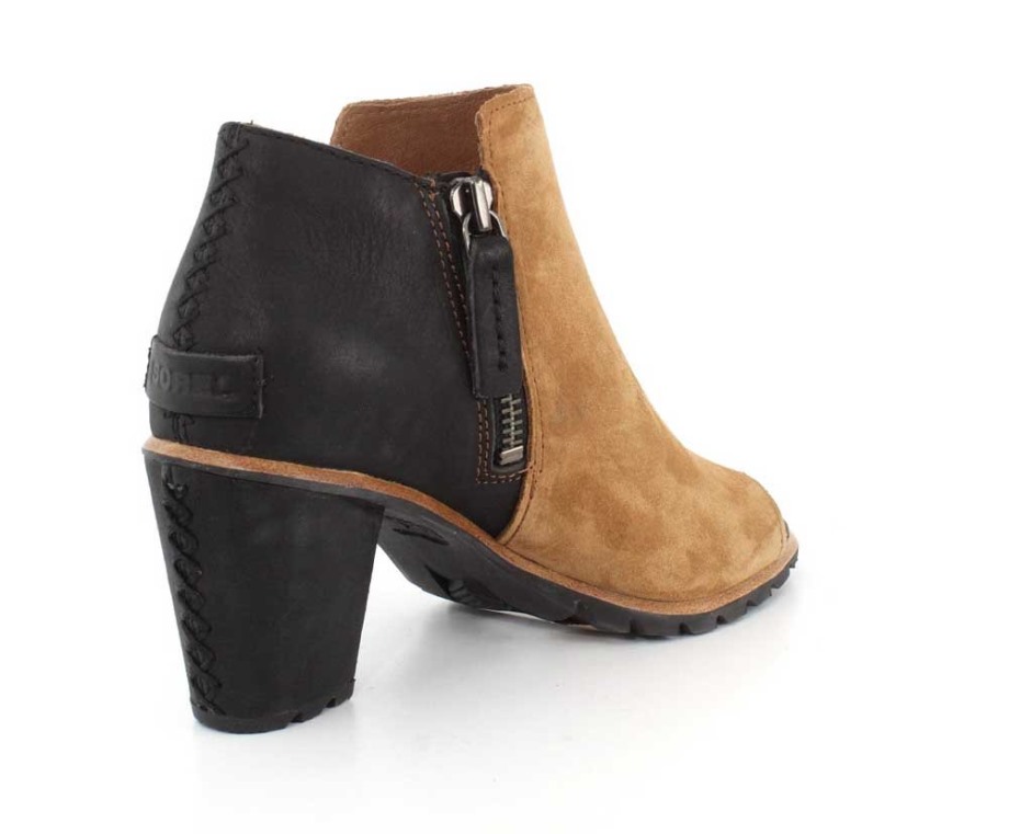 Marron Camel Sorel Belgique Botte Nadia Cuir Talon Haut