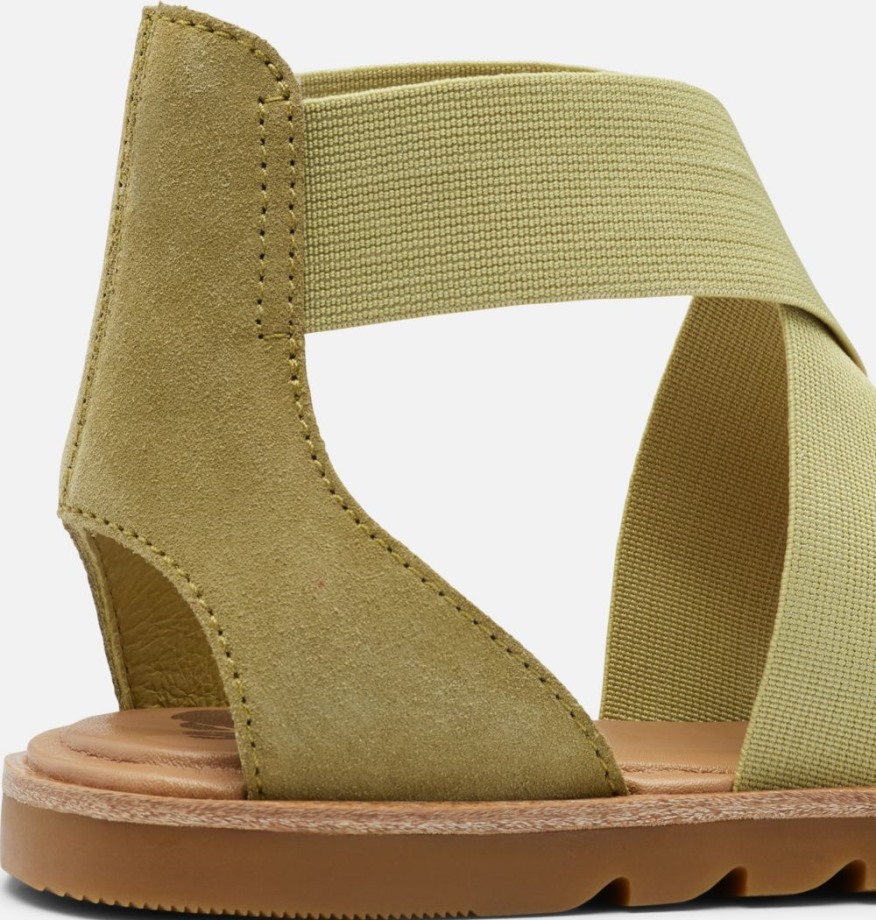 Sorel Belgique Sandale Ella Ii Pour Femmes Olive Shade-chalk