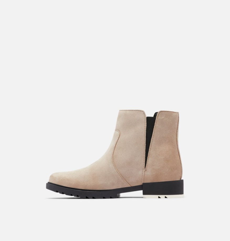 Omega Taupe-noir Sorel Belgique Emelie Ii Zip Bootie Femme