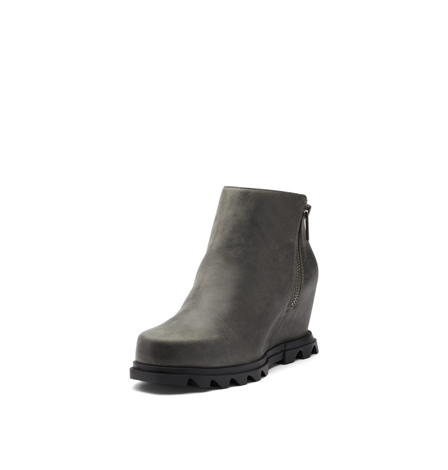 Omega Taupe-wet Sand Sorel Belgique Bottines Zippées Joan Of Arctic Wedge Iii Pour Femmes