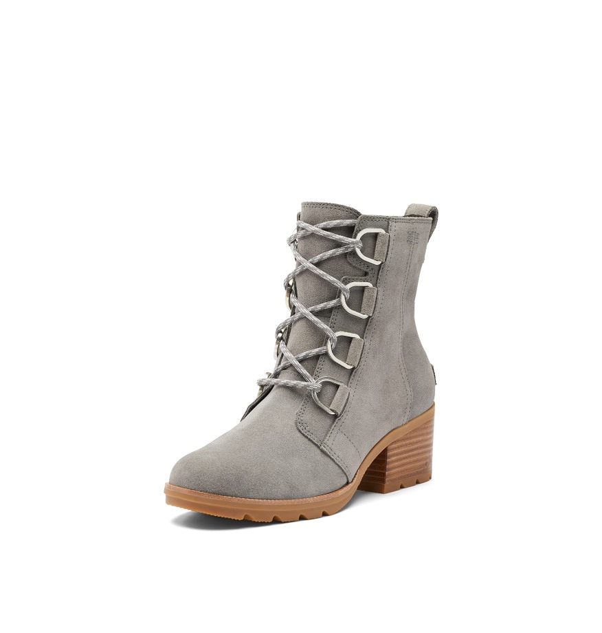 Quarry/black Sorel Belgique Bottillon Cate Dentelle Femme