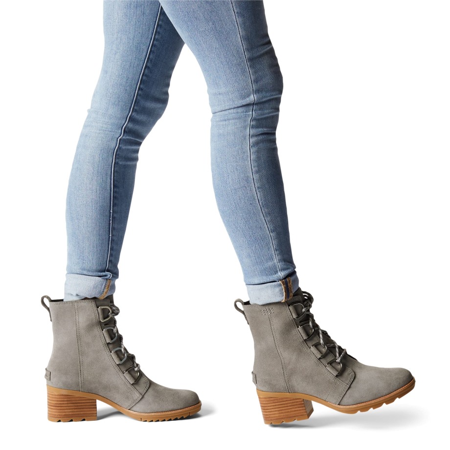 Quarry/black Sorel Belgique Bottillon Cate Dentelle Femme