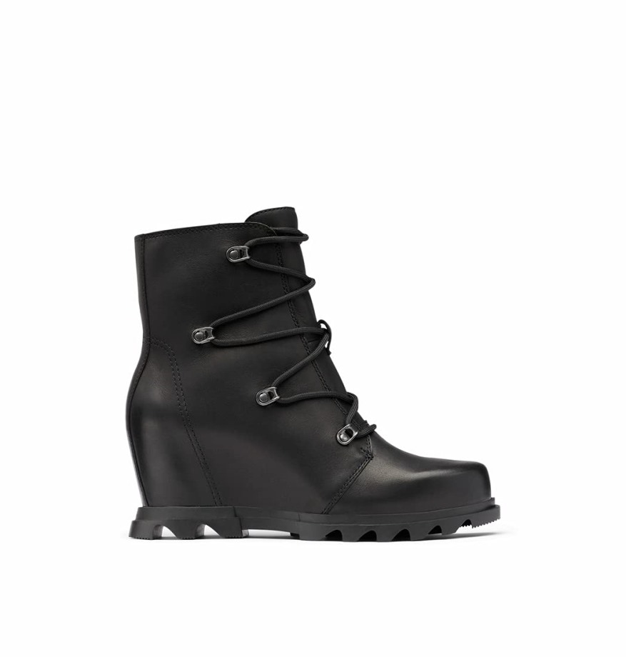 Sorel Belgique Femme Joan Of Arctic Wedge Iii Lace Boot Quarry-black