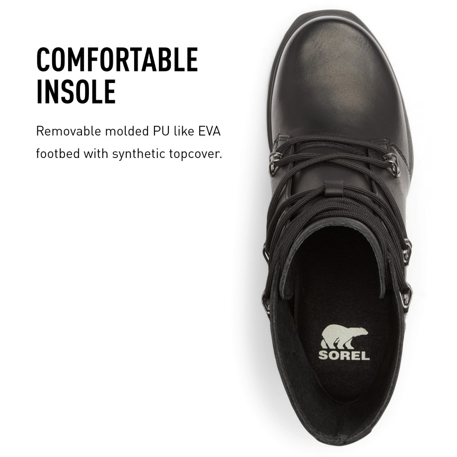 Sorel Belgique Femme Joan Of Arctic Wedge Iii Lace Boot Quarry-black