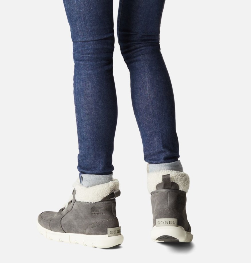 Quarry-dove Sorel Belgique Explorer Ii Carnaval Confortable Bottes En Peau De Mouton Pour Femmes