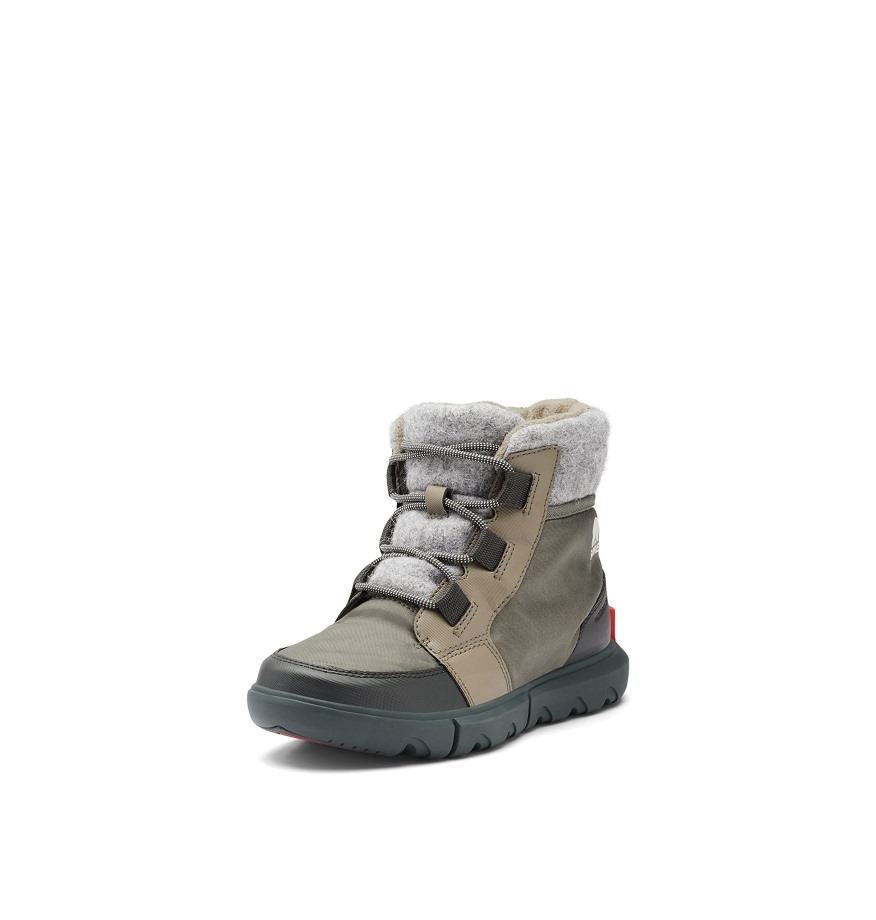 Sage Dark Stone Sorel Belgique Femmes Hiver Sorel Bottes Explorer Ii Carnaval Feutre Wp
