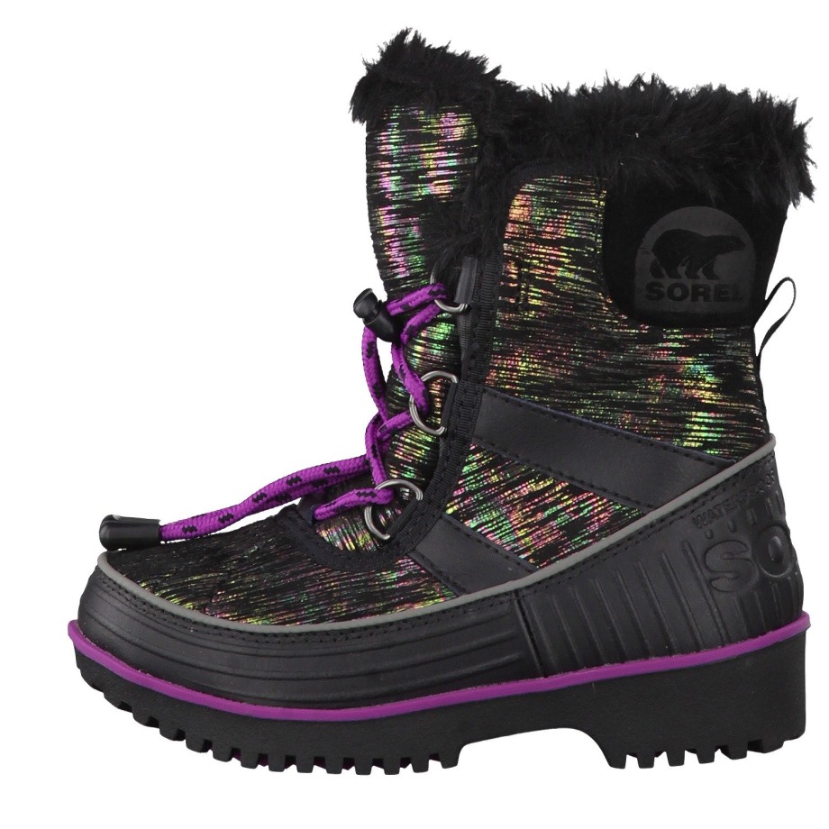 Sorel Belgium Black Bright Plum Enfant Ren's Tivoli II-K