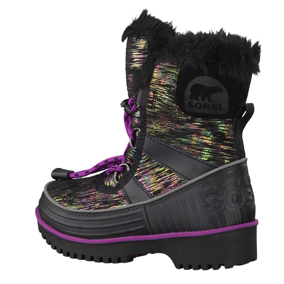 Sorel Belgium Black Bright Plum Enfant Ren's Tivoli II-K