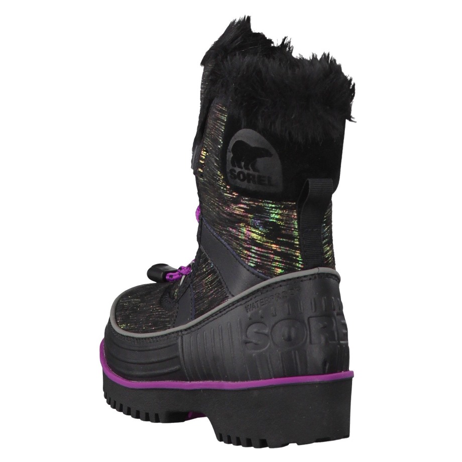 Sorel Belgium Black Bright Plum Enfant Ren's Tivoli II-K
