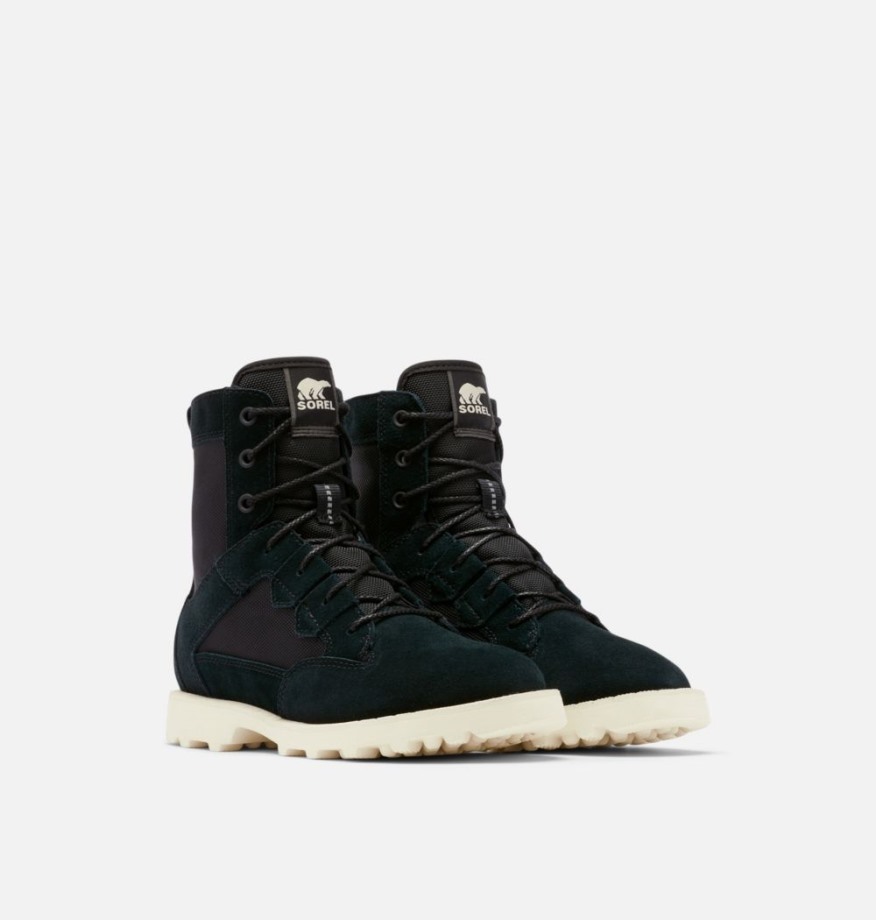 Sorel Belgique Bottillon Caribou Otm Femme Noir-craie