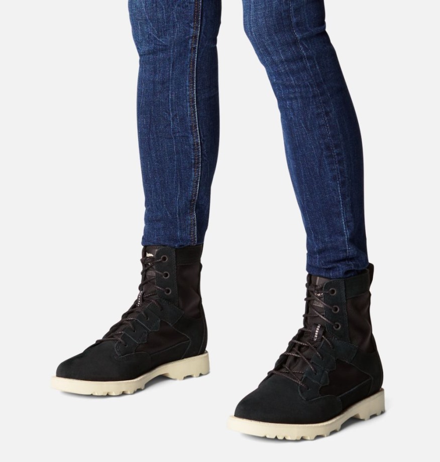 Sorel Belgique Bottillon Caribou Otm Femme Noir-craie