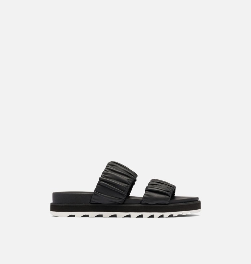 Sorel Belgique Sandale à Deux Lanières Roaming Noir-craie Pour Femmes