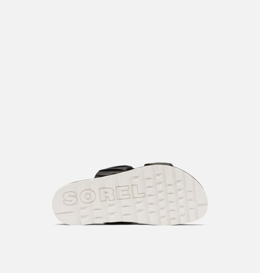 Sorel Belgique Sandale à Deux Lanières Roaming Noir-craie Pour Femmes