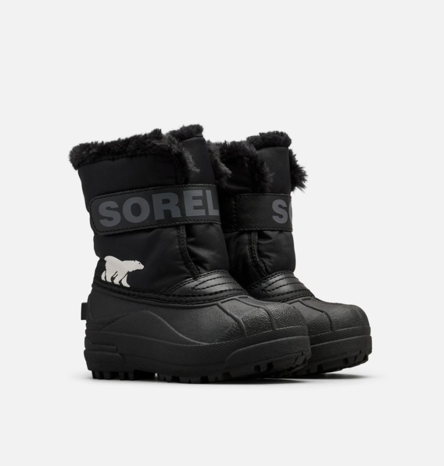 Sorel Belgique Bottes Snow Commander Sorel Pour Enfants Noir-anthracite