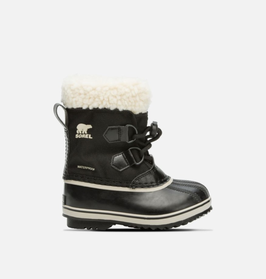 Sorel Belgique Bottes En Nylon Yoot Pac Pour Enfants Noir