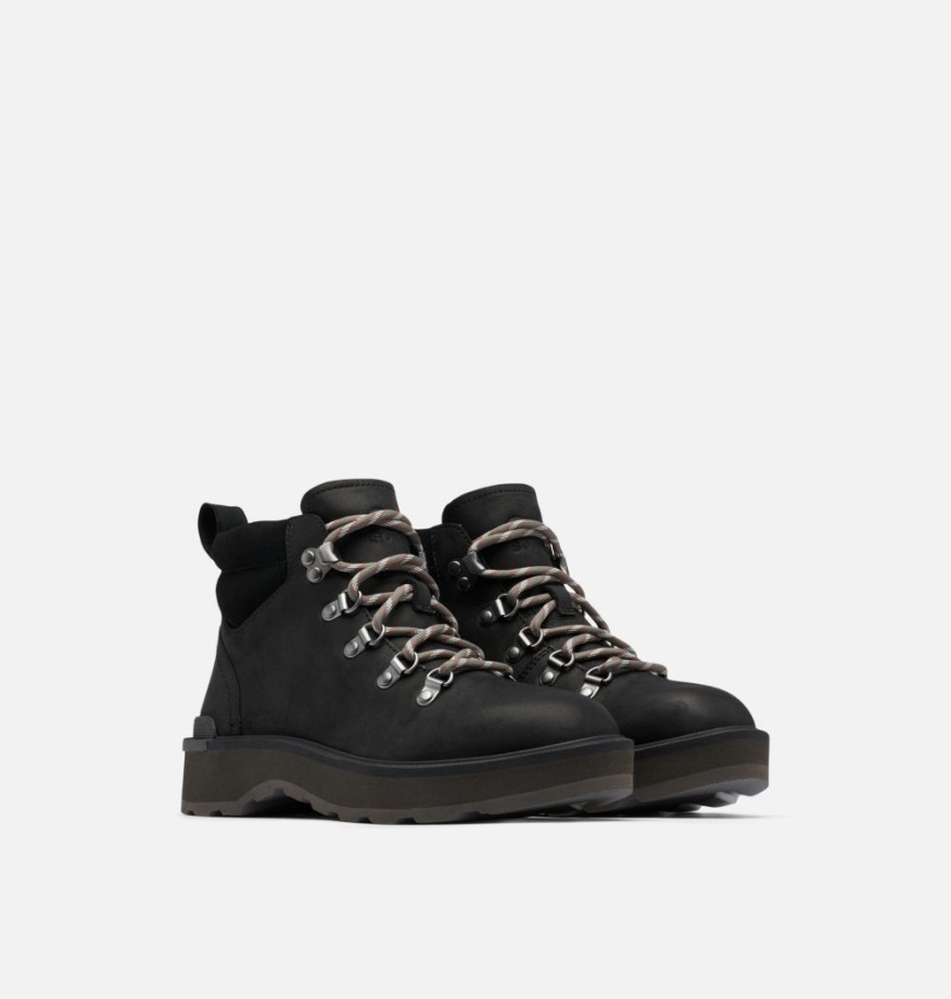 Sorel Belgique Bottillon Hi-line Randonneur Femme Noir-jet