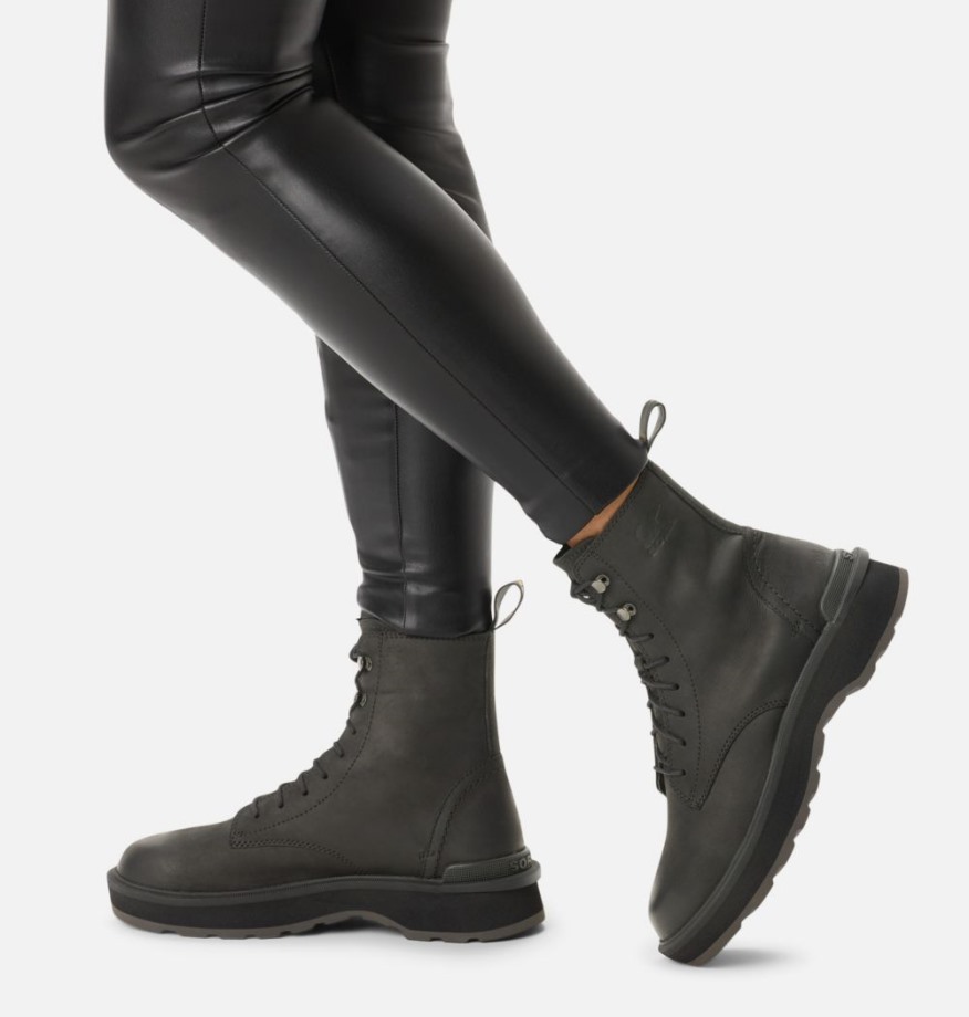 Botte à Lacets Sorel Belgique Black-jet Pour Femmes