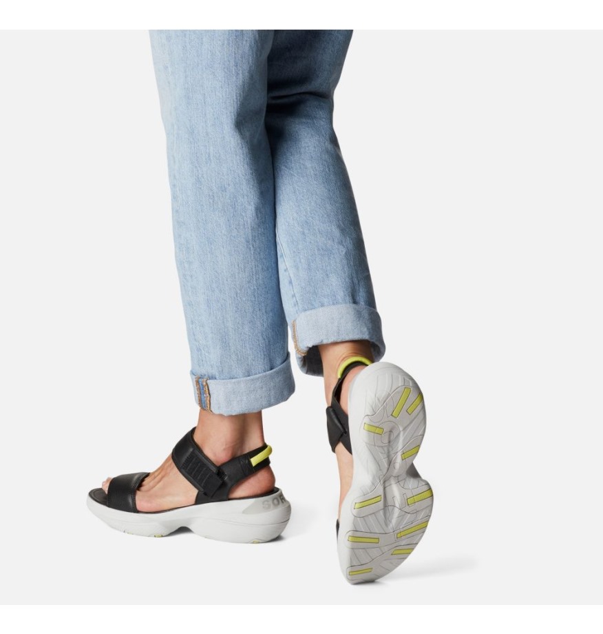 Sorel Belgique Explorer Blitz Stride Sandale Sportive Pour Femmes Noir-pierre De Lune