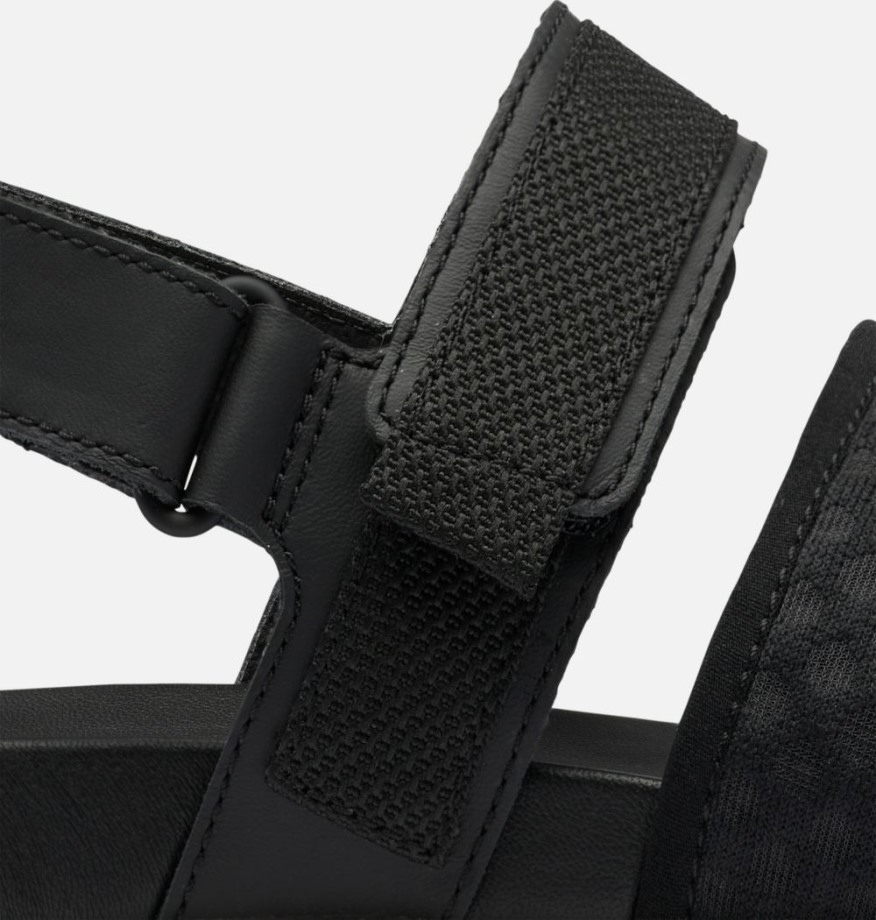 Sorel Belgique Sandale Plate Roaming Decon à Bride Arrière Pour Femmes Teinte Olive Noire