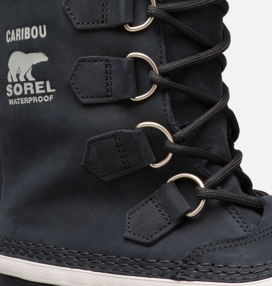 Sorel Belgique Botte Caribou Femme Noir-pierre