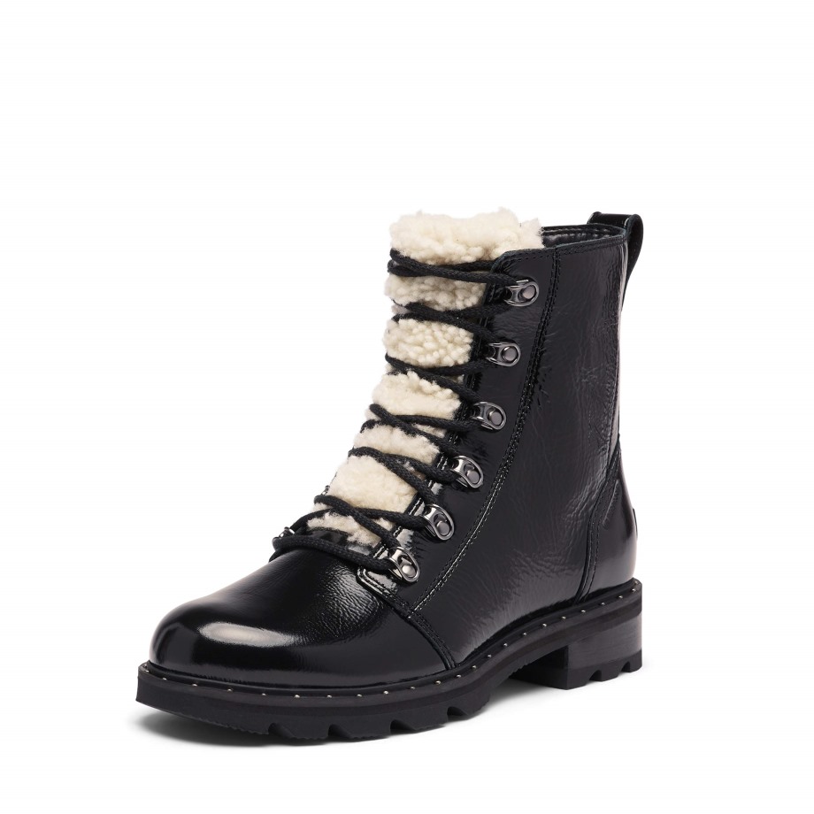 Sorel Belgique Noir Femmes Lennox Lacet Cosy Botte Pluie Imperméable