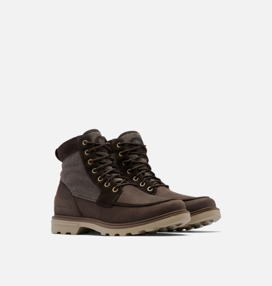 Sorel Belgique Carson Moc Boot Homme Noirci Marron-kaki Ii