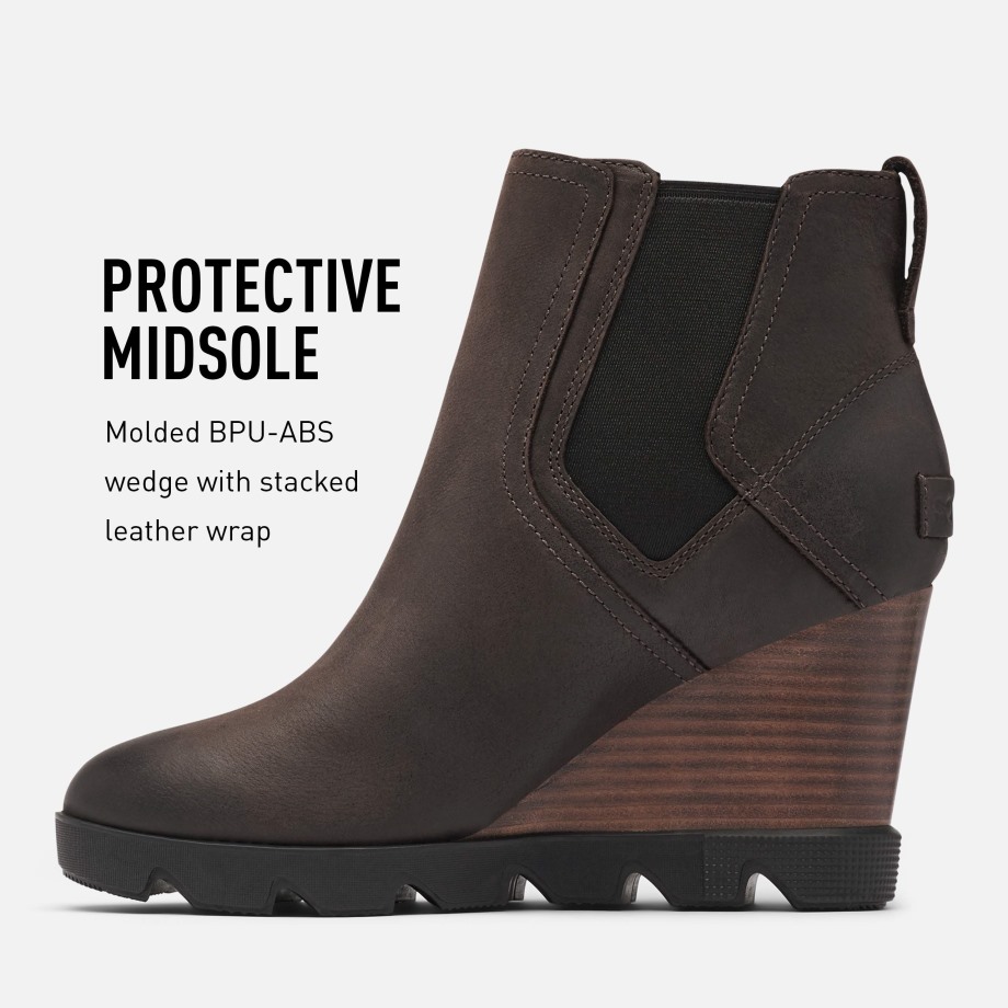 Sorel Belgique Noirci Marron/blanc Femme Joan Uptown Chelsea Pluie Imperméable