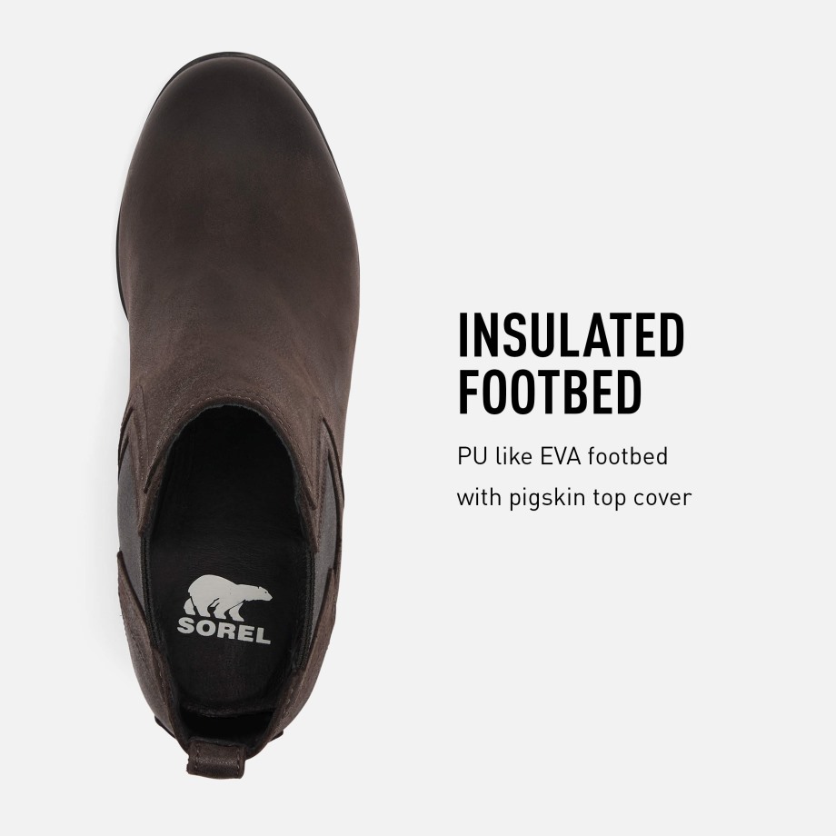 Sorel Belgique Noirci Marron/blanc Femme Joan Uptown Chelsea Pluie Imperméable