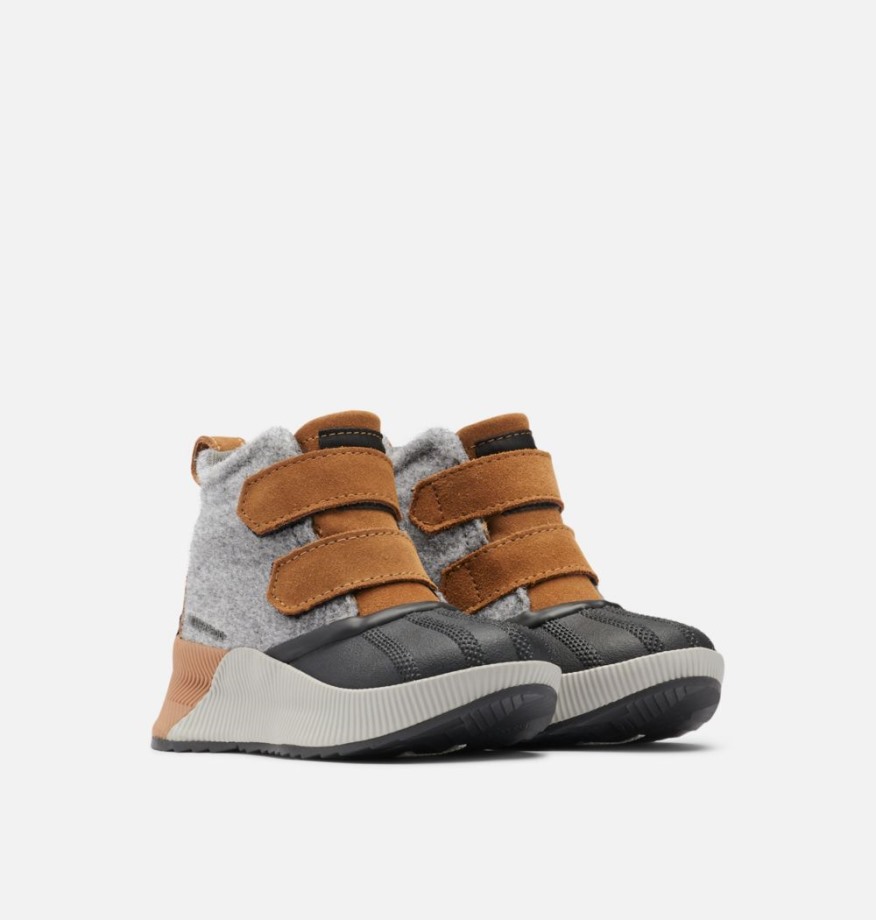 Camel Marron-noir Sorel Belgique Bottes Out N About Classic Pour Enfant