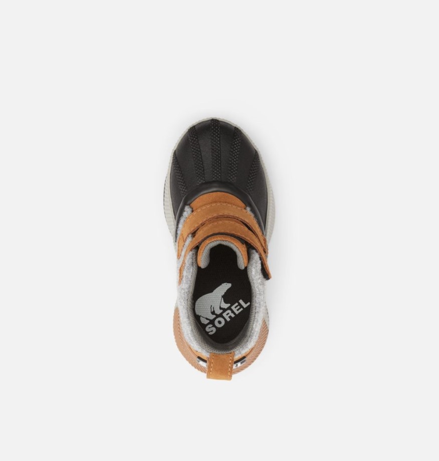 Camel Marron-noir Sorel Belgique Bottes Out N About Classic Pour Enfant