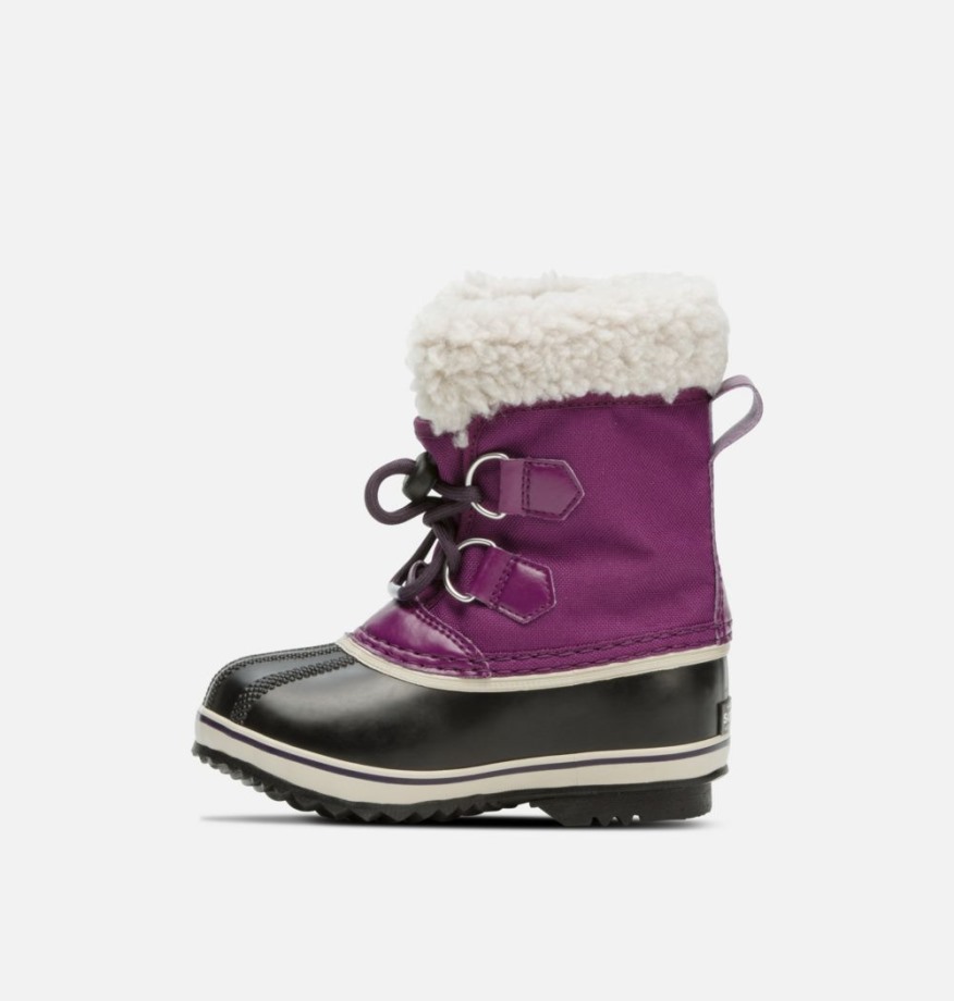 Wild Iris-dark Plum Sorel Belgique Bottes En Nylon Yoot Pac Pour Enfants