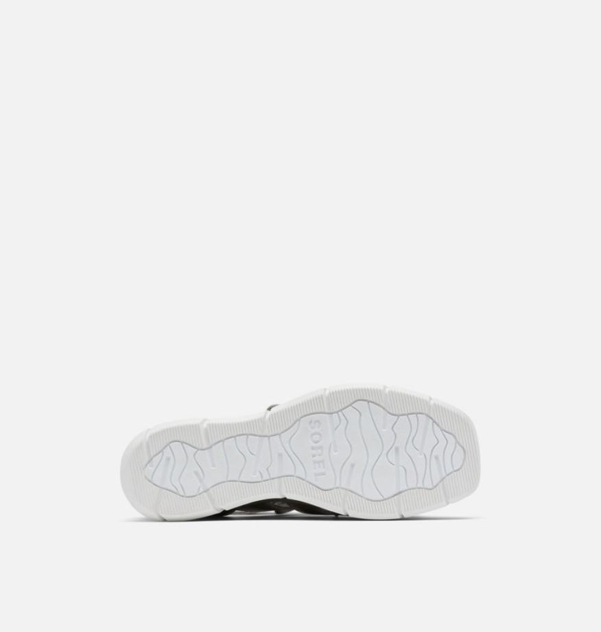 Sandale Compensée En Dentelle Joanie Iii Femme Sorel Belgique Gris Chrome-blanc