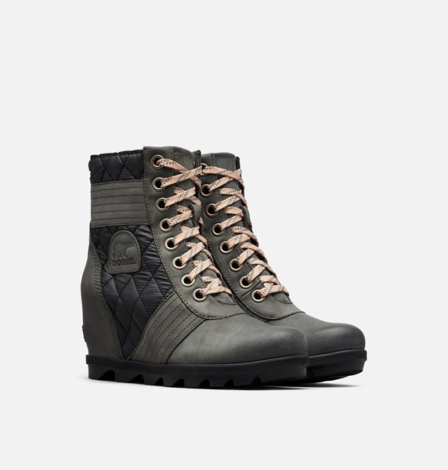 Sorel Belgique Bottines Compensées Lexie Ardoise Foncée Pour Femme