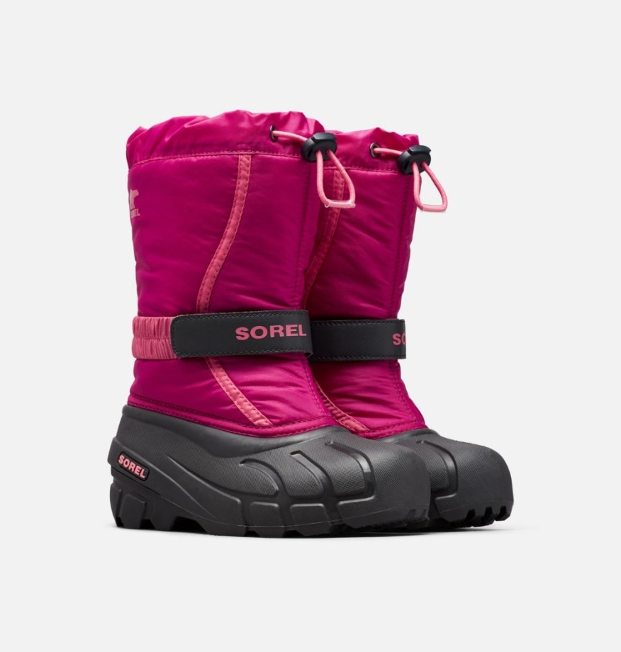 Sorel Belgique Deep Blush-tropic Pink Botte Jeunesse Flurry