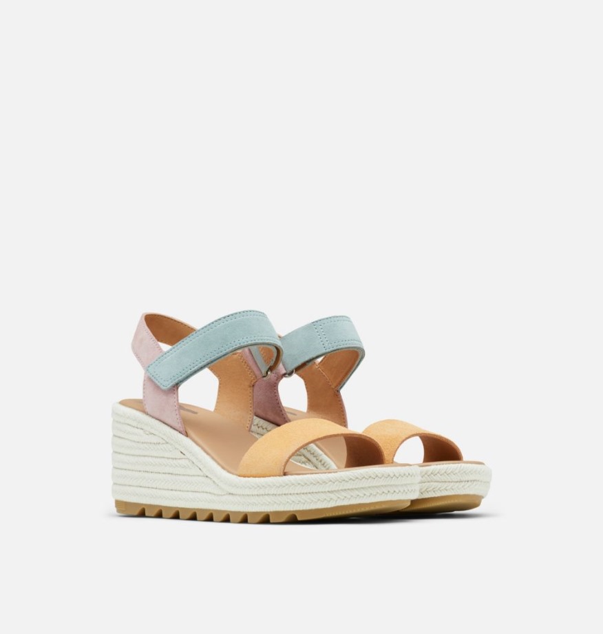 Sandale Compensée Cameron Femme Sel De Mer éclat Délavé Sorel Belgique