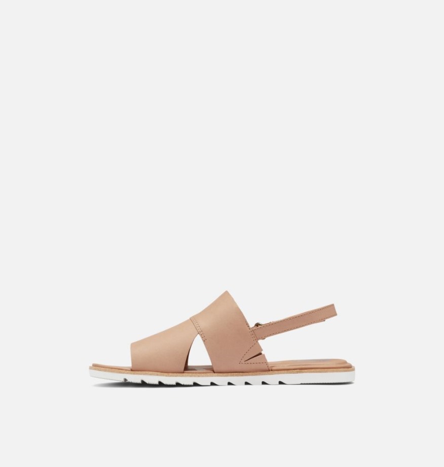 Honest Beige-sea Salt Sorel Belgique Sandale à Bride Arrière Ella Ii Pour Femmes