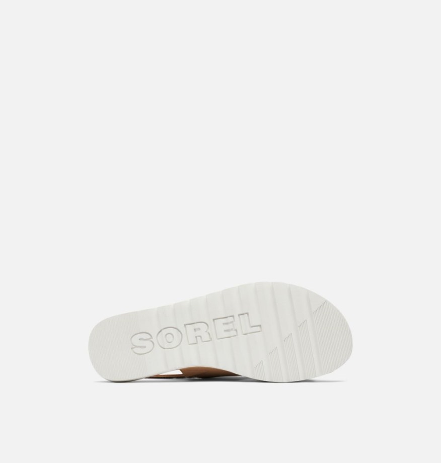 Honest Beige-sea Salt Sorel Belgique Sandale à Bride Arrière Ella Ii Pour Femmes