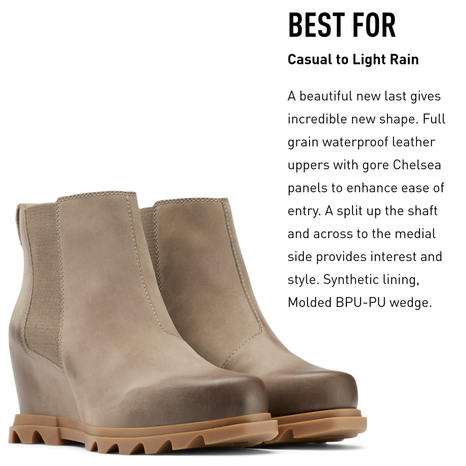 Sorel Belgium Kaki II-Noir Joan Of Arctic Wedge II Chelsea Boot Pour Femme