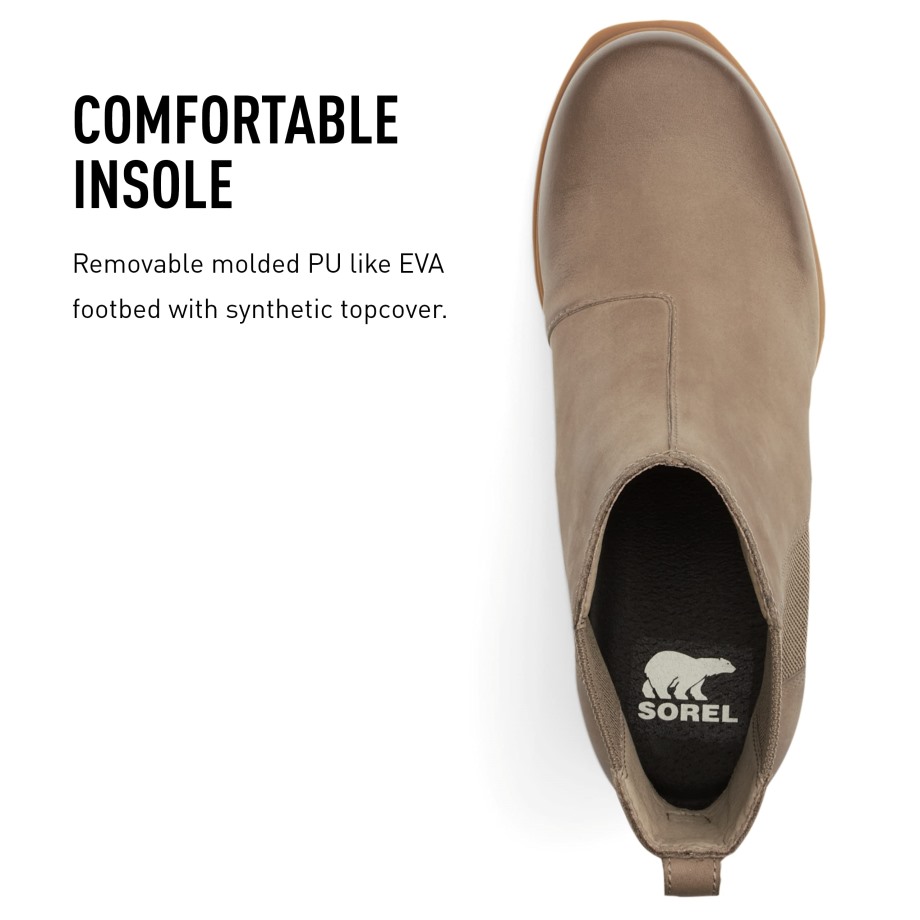 Sorel Belgium Kaki II-Noir Joan Of Arctic Wedge II Chelsea Boot Pour Femme